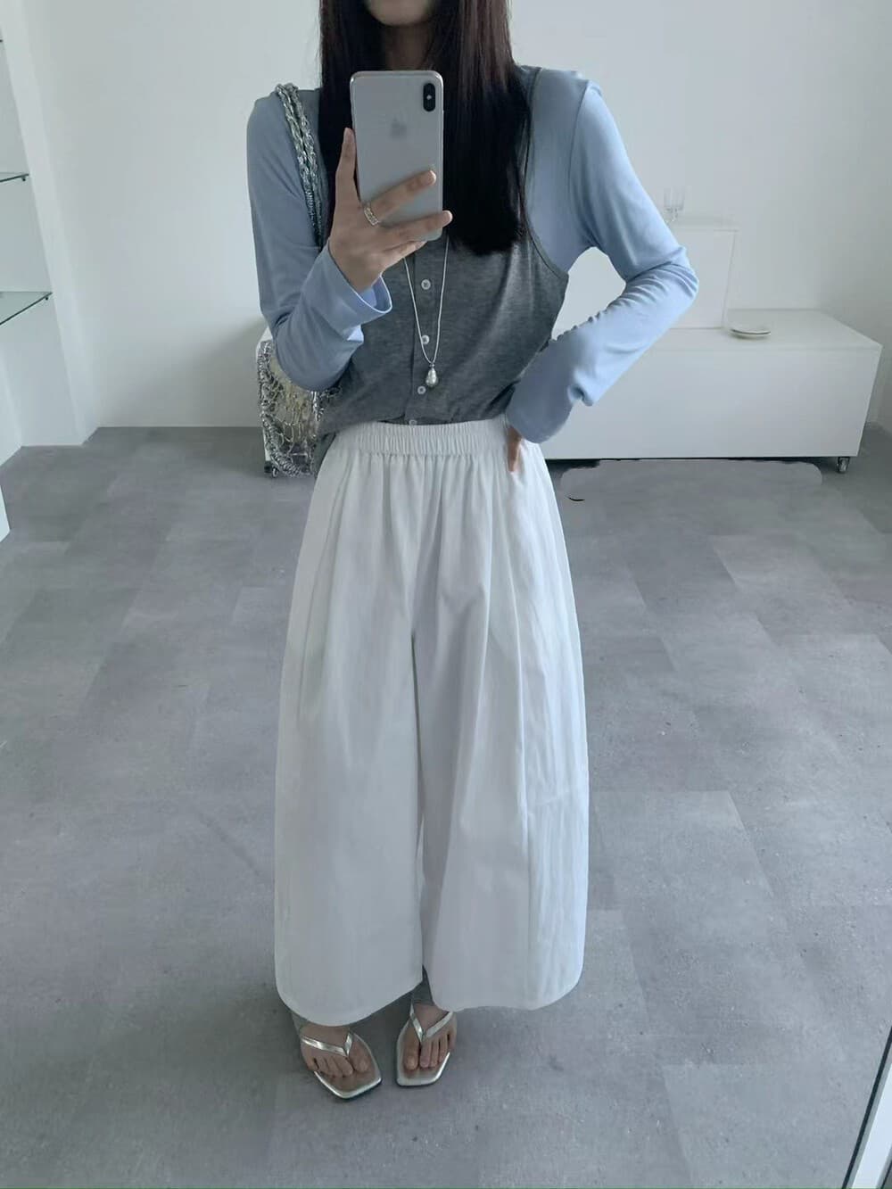 한 부서 느슨함 센스 랜턴 풍선 야마모토 와이드 레깅스 바지 느긋한 바람 캐주얼 바지 상세 이미지 6