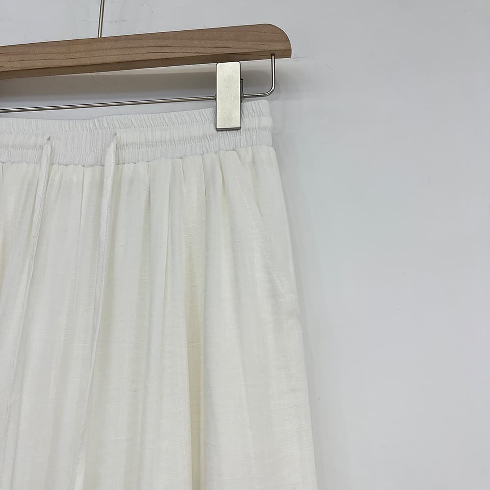 물리적 인지도 있음 업데이트 여름 펌프 로프 주머니 면 린넨 캐주얼 바지 패션 다용도 허리밴드 와이드 레그 팬츠 상세 이미지 21