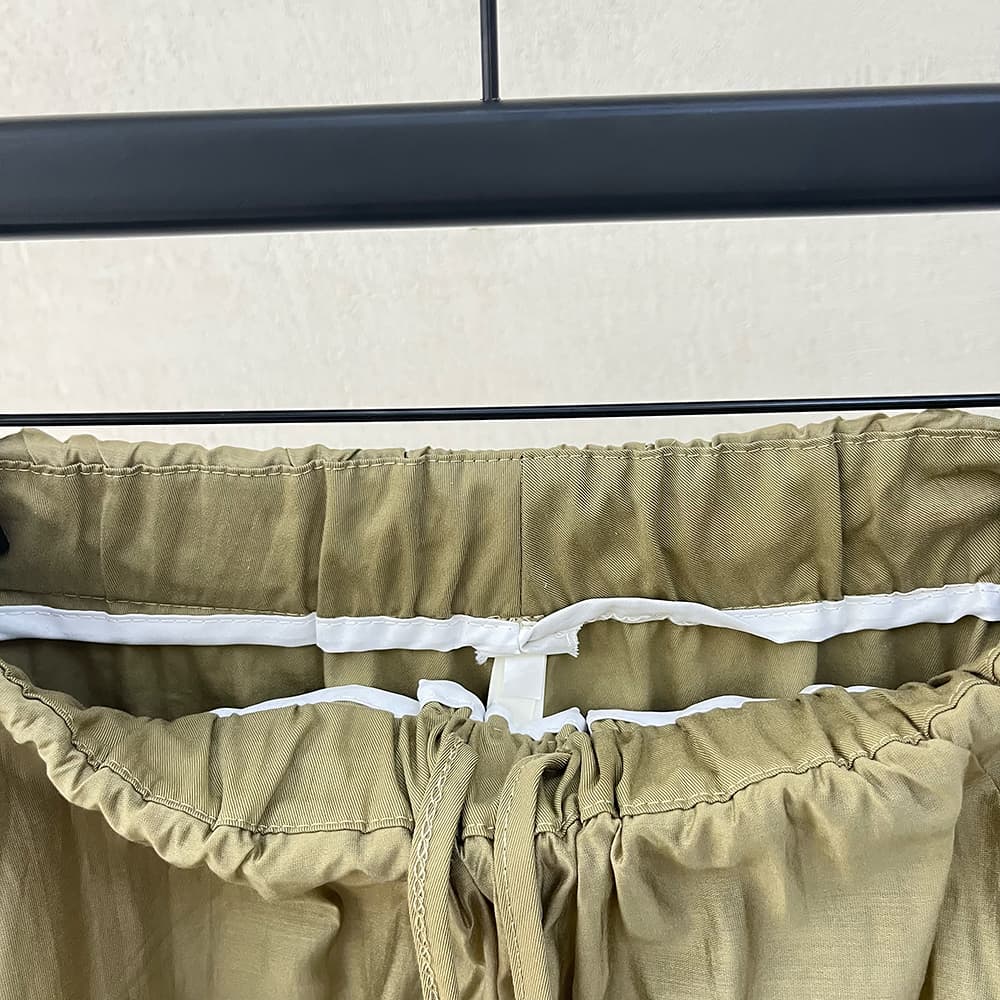 물리적 인지도 있음 업데이트 한 부서 프릴 레이스업 페이크 레이어드 패션 다용도 슬림해 보이는 캐주얼 바지 상세 이미지 25