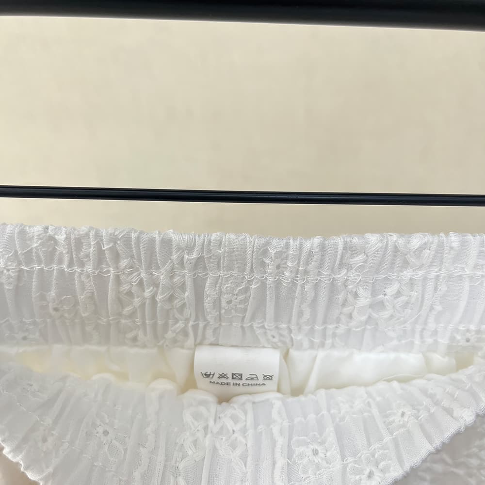 물리적 인지도 있음 업데이트 한 부서 레이스 레이스 허리밴드 넓은 다리가 짧다. 바지 여성 9055 상세 이미지 21