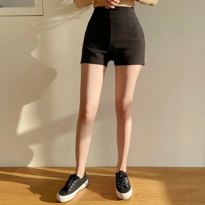 물리적 인지도 있음 업데이트 한 부서 chic 높음 폭탄 없음 압력 하이웨이스트 편안함 캐주얼 반바지 9103 상세 이미지 17