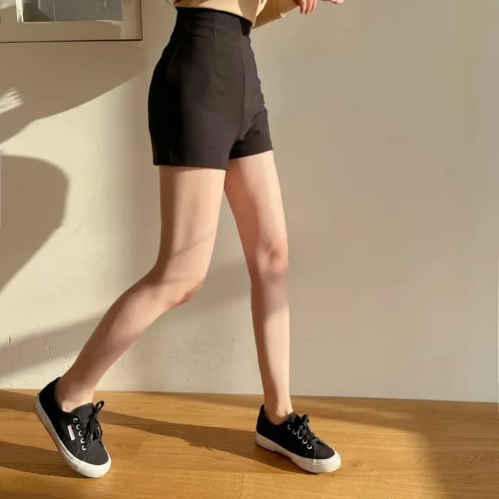 물리적 인지도 있음 업데이트 한 부서 chic 높음 폭탄 없음 압력 하이웨이스트 편안함 캐주얼 반바지 9103 상세 이미지 18