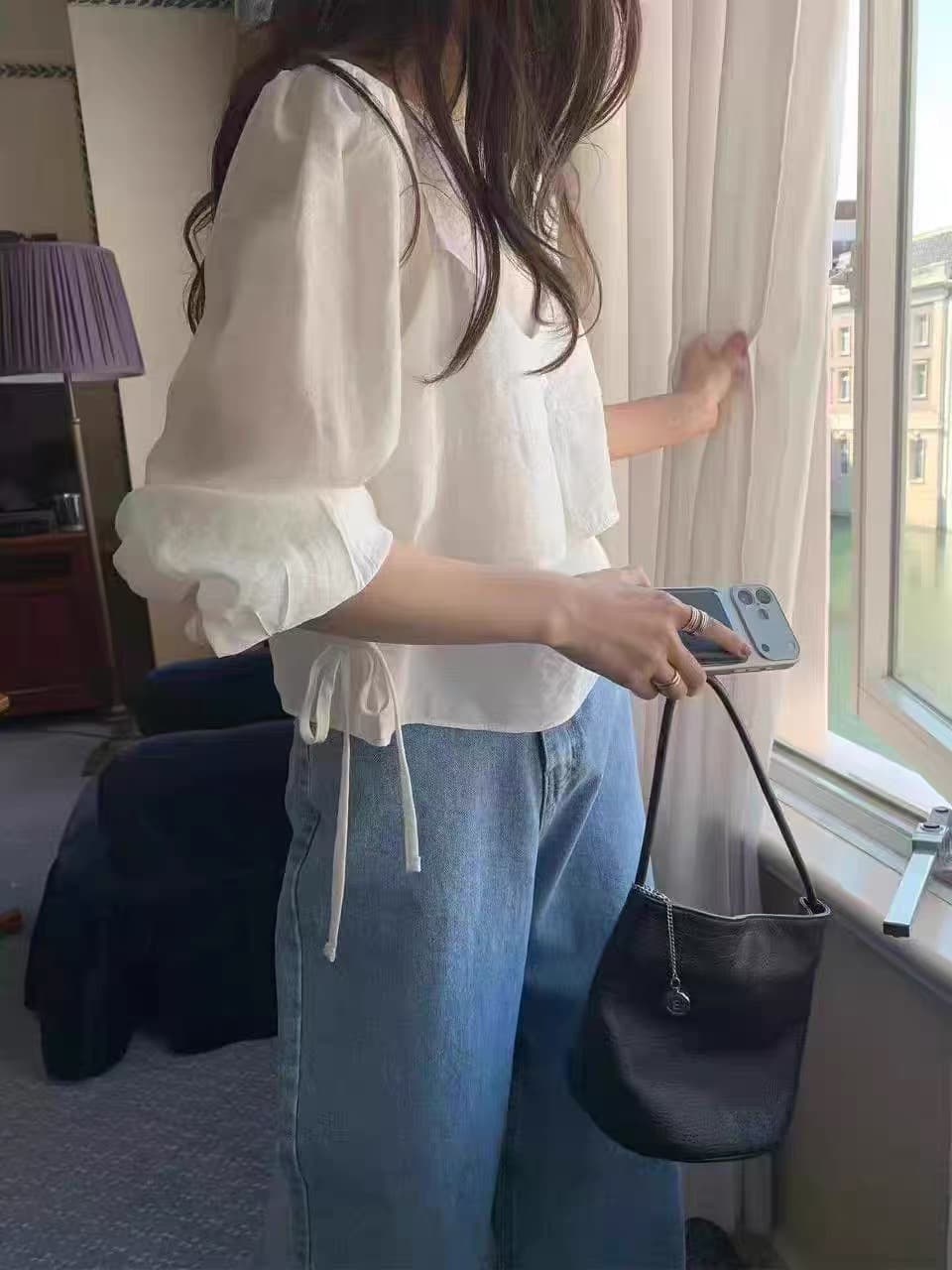 한국 동대문 구매 스택 착용 센스 외부 가져 가라. 슬립 긴팔 셔츠 이미지 3