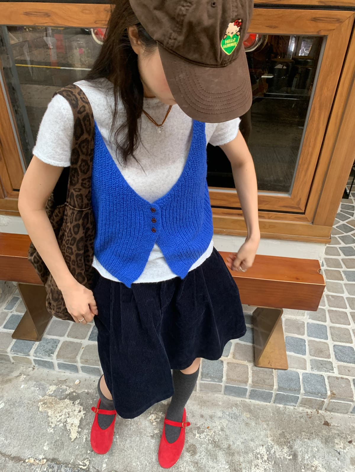 한 부서 미니멀리즘 이후 밴딩 코듀로이 한 마디 슬림해 보이는 반신 스커트 상세 이미지 14
