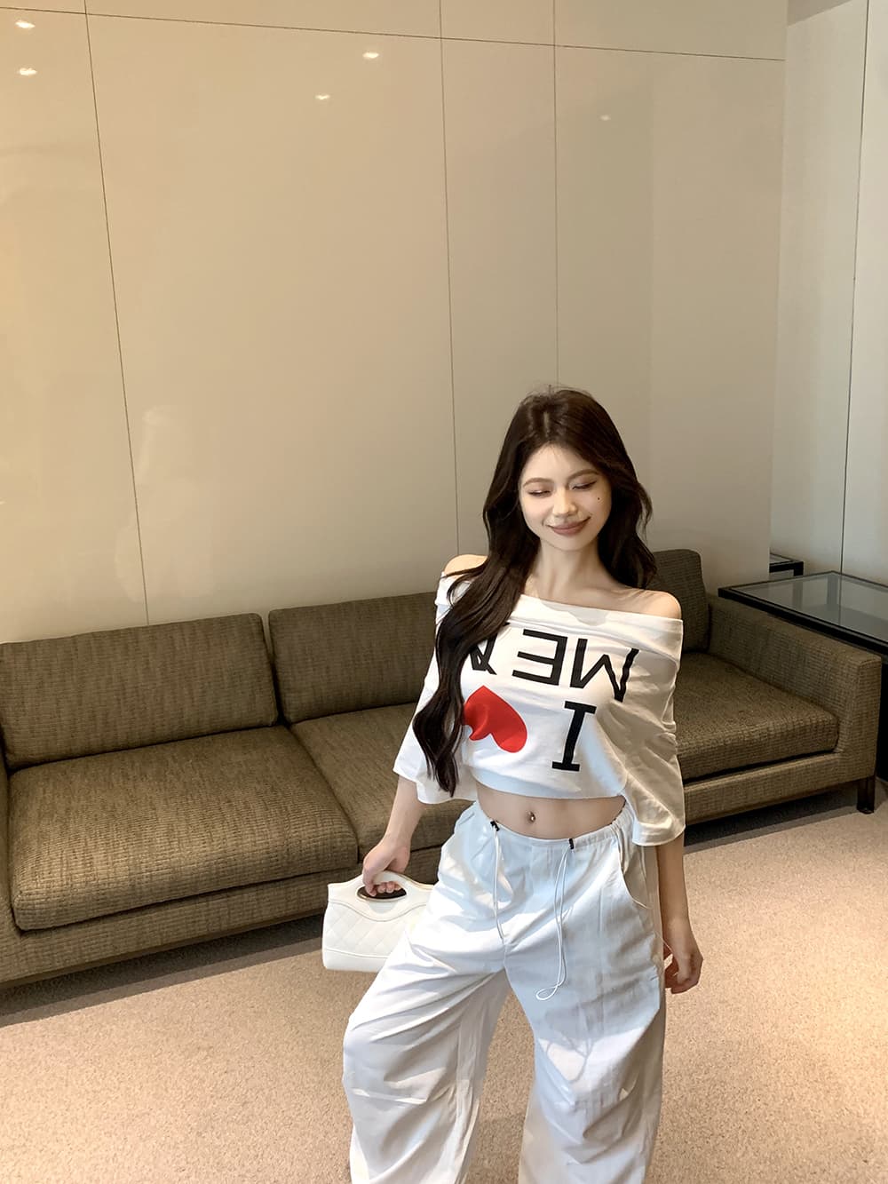 붓다 착용 특별 자르기 오프숄더 프린트 반팔 티셔츠 여성 셔츠 여름 상세 이미지 4
