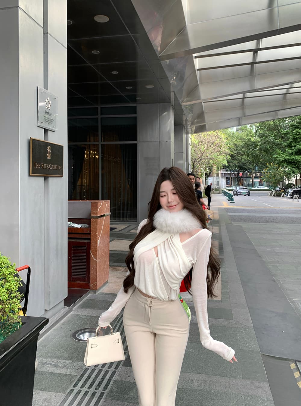 실사 정가 모피 칼라 다용도 마이크로 ~을 통해 다용도 맨위 기본 셔츠 여성 상세 이미지 1