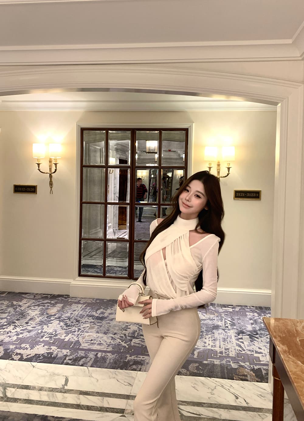 실사 정가 모피 칼라 다용도 마이크로 ~을 통해 다용도 맨위 기본 셔츠 여성 상세 이미지 5