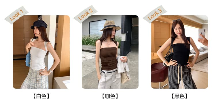 실사 그림 섹시함 드 러 미학 주간 실크 광장 칼라 민소매 조끼 여성 여름 외출용 2026 새로운 작은 슬링 상세 이미지 6