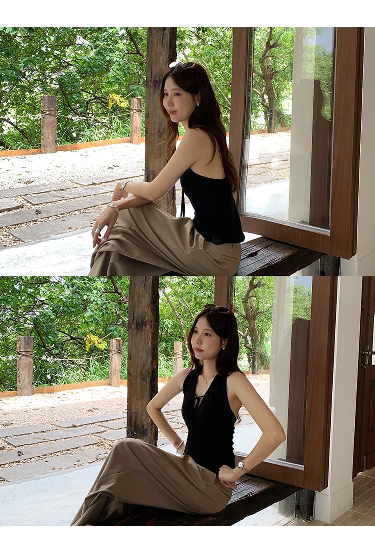 실사 그림 섹시함 드 러 행침 목 레이스업 V넥 조끼 여성 2026 새로운 여름 식혀 가져 가라. 자이언트 매운맛 맨위 상세 이미지 24
