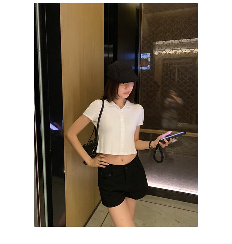 실사 그림 순면 활력 가벼운 일 바람 핑크색 폴로 칼라 반팔 티셔츠 여성 여름 2026 새로운 높음 지혜 동적 맨위 상세 이미지 17