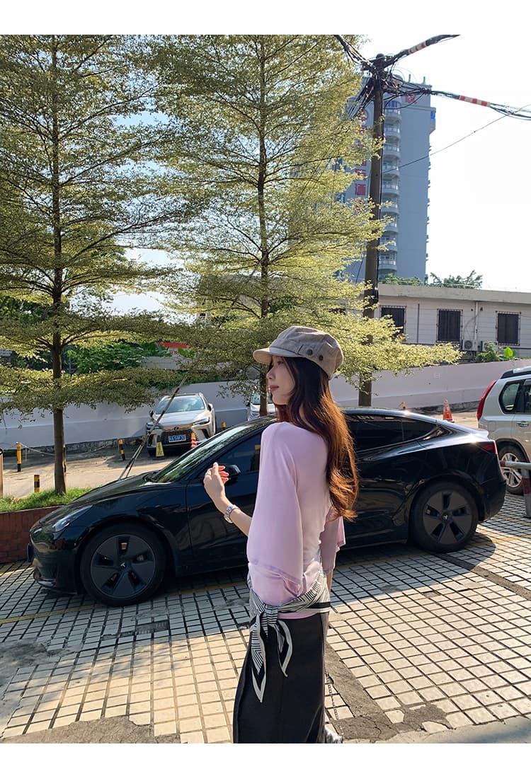 실사 그림 라이 경기 서울 주간 실크 화이트 비스듬한 어깨 5 점 소매 티셔츠 여성 여름 2026 새로운 고급 센스 맨위 상세 이미지 21