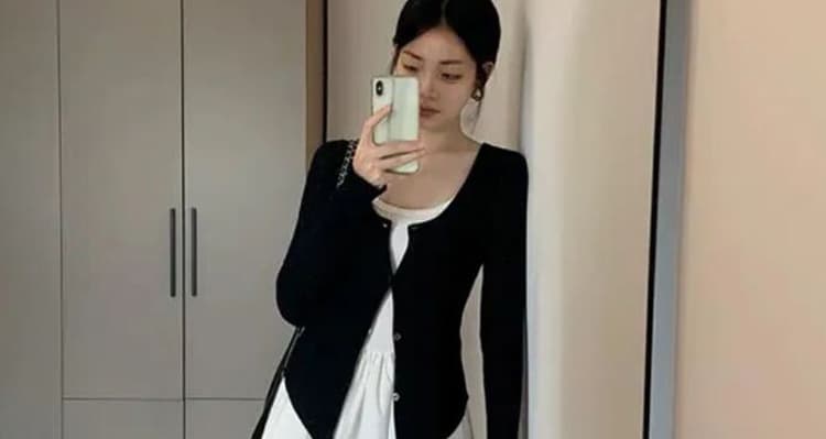 실사 재고 있음 임산부 가을 의상 조끼 스커트 니트 오픈 가디건 세트 2026 새로운 상세 이미지 21