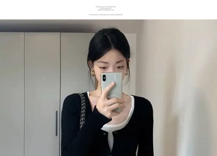 실사 재고 있음 임산부 가을 의상 조끼 스커트 니트 오픈 가디건 세트 2026 새로운 상세 이미지 23