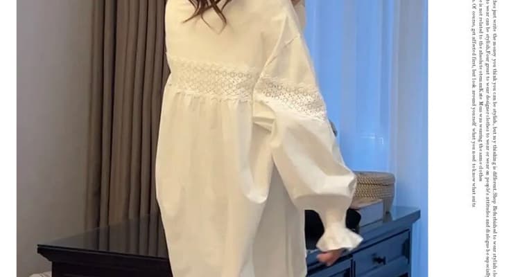 실사 재고 있음 임산부 루즈핏 빅 사이즈 티셔츠 패치워크 레이스 맨위 롱 코트 수 있습니다. 표지 엉덩이 상세 이미지 20