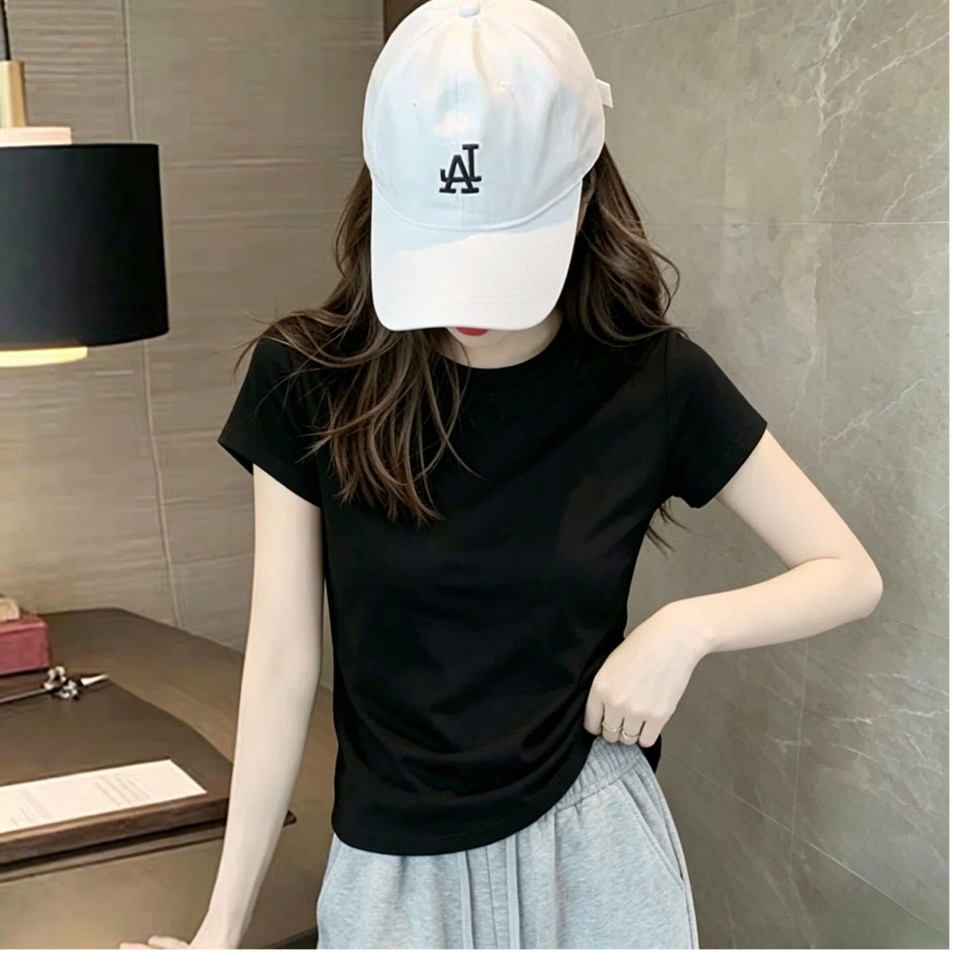 210 그램 92 면 8 암모니아 Lun 2026 여름 새로운 한국 스타일 반팔 티셔츠 여성 디자인 센스 상세 이미지 8