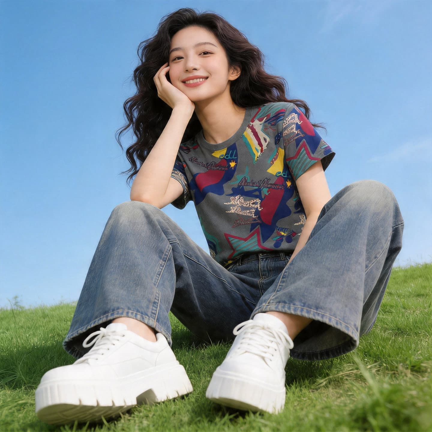180 그램 95 면 5 암모니아 Lun 2026 여름 새로운 한국 스타일 반팔 티셔츠 여성 디자인 센스 상세 이미지 7