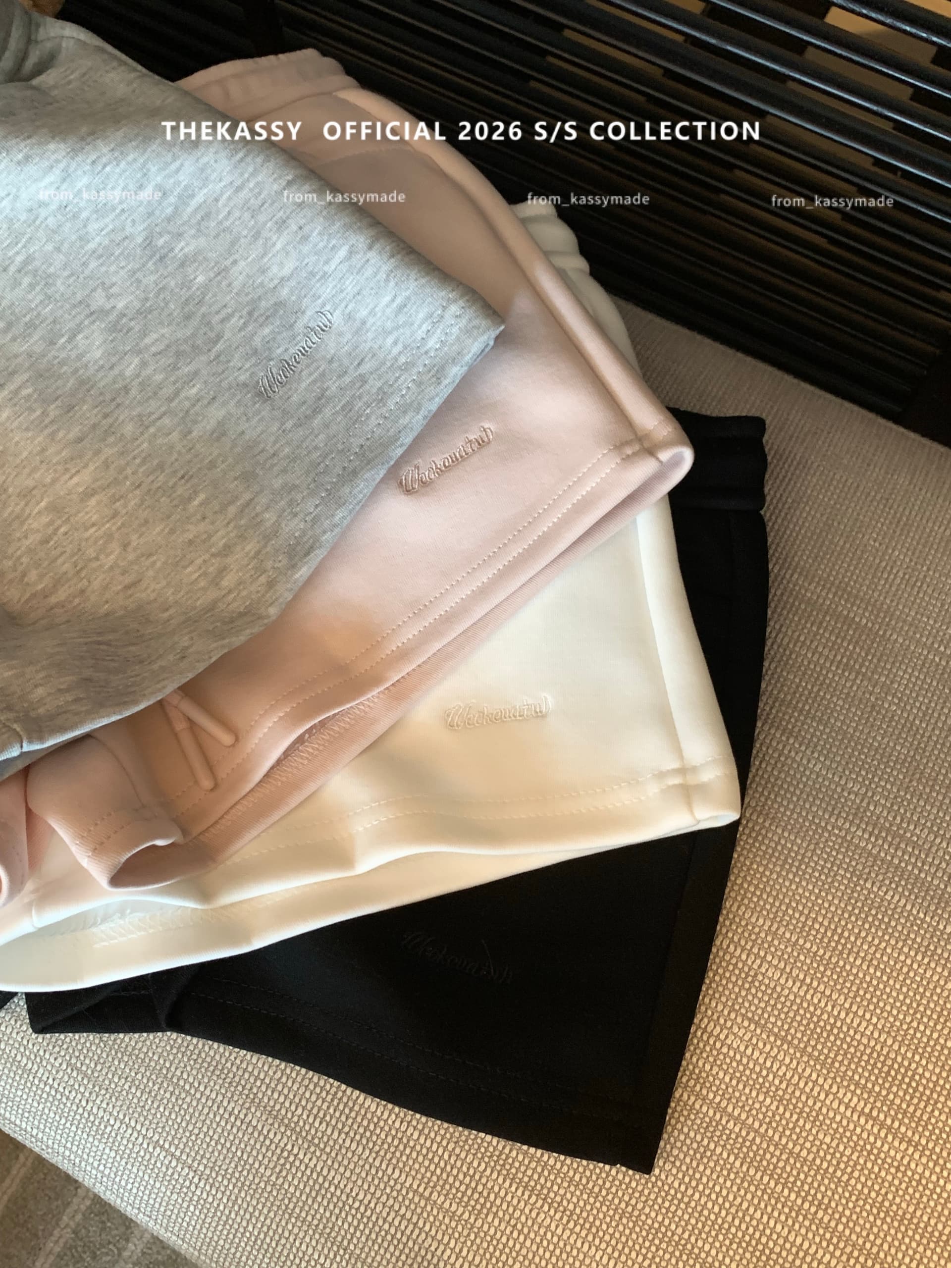 실사 크림 작은 웨이 바지 펌프 로프 운동 반바지 여성 여름 몸매 가꾸기 슬림해 보이는 다용도 캐주얼 한 마디 웨이 바지 이미지 2