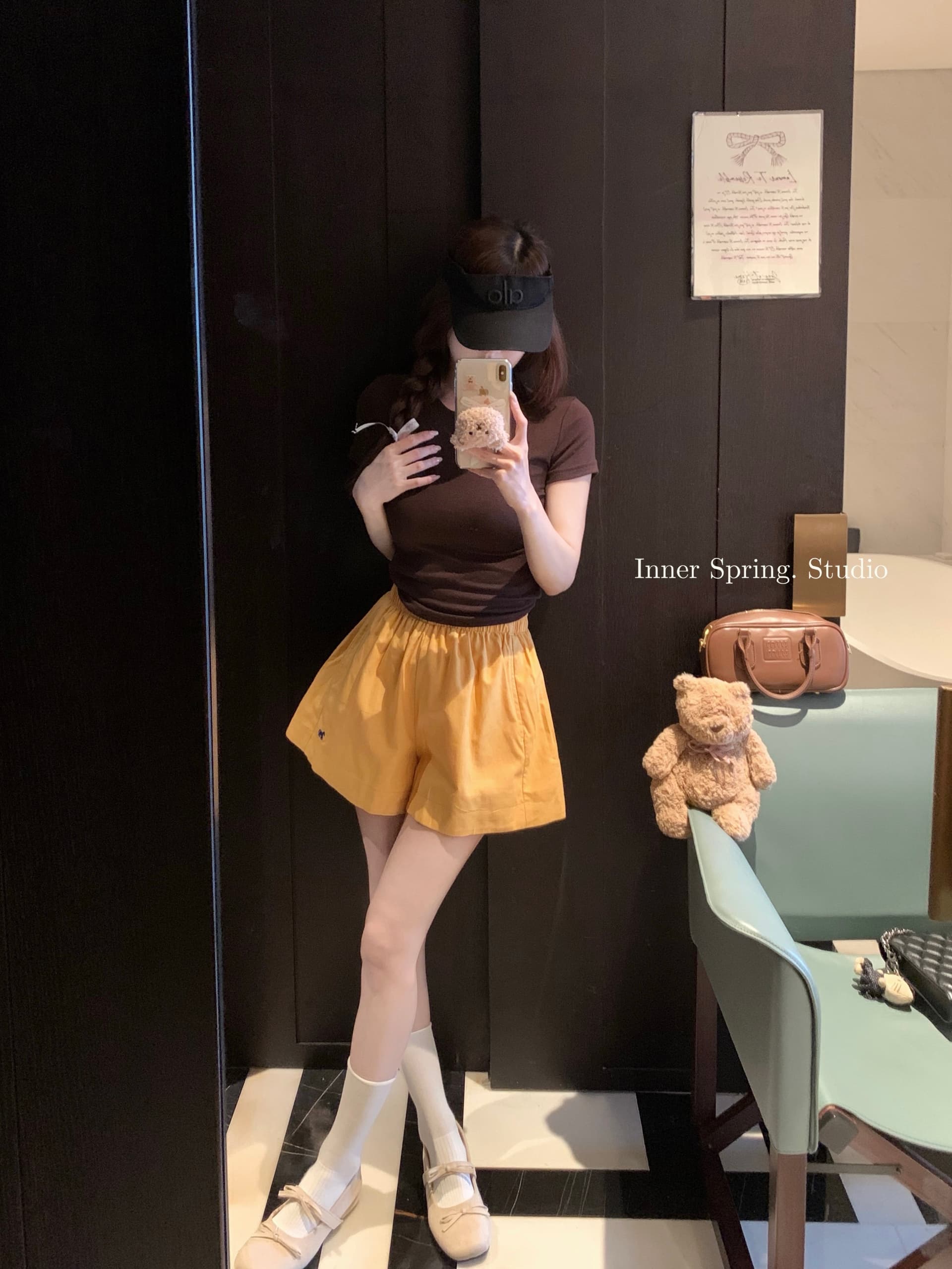 실사 여름 면 린넨 밴딩 하이웨이스트 자수 작은 말 반바지 슬림해 보이는 와이드 레그 팬츠 캐주얼 바지 상세 이미지 22