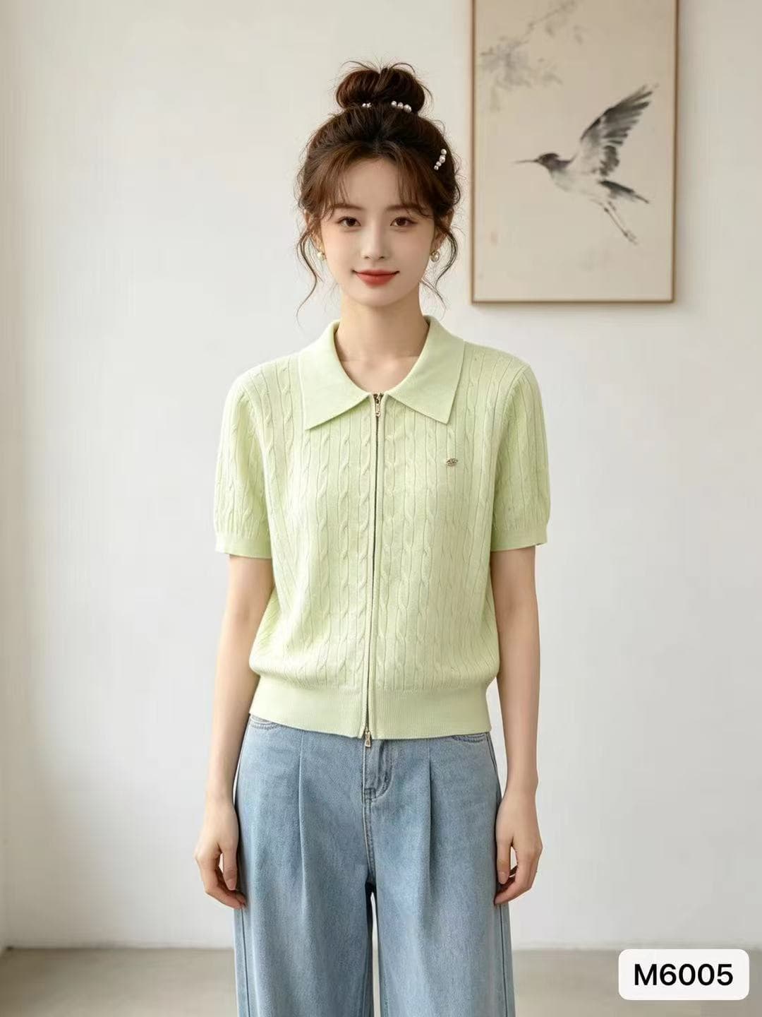 폴로 칼라 반팔 2026 년 여름 새로운 한국 스타일 미니멀리즘 꽈배기 디자인 센스 POLO 칼라 가져 가라. 긍정적 인 어깨 다용도 맨위 이미지 3