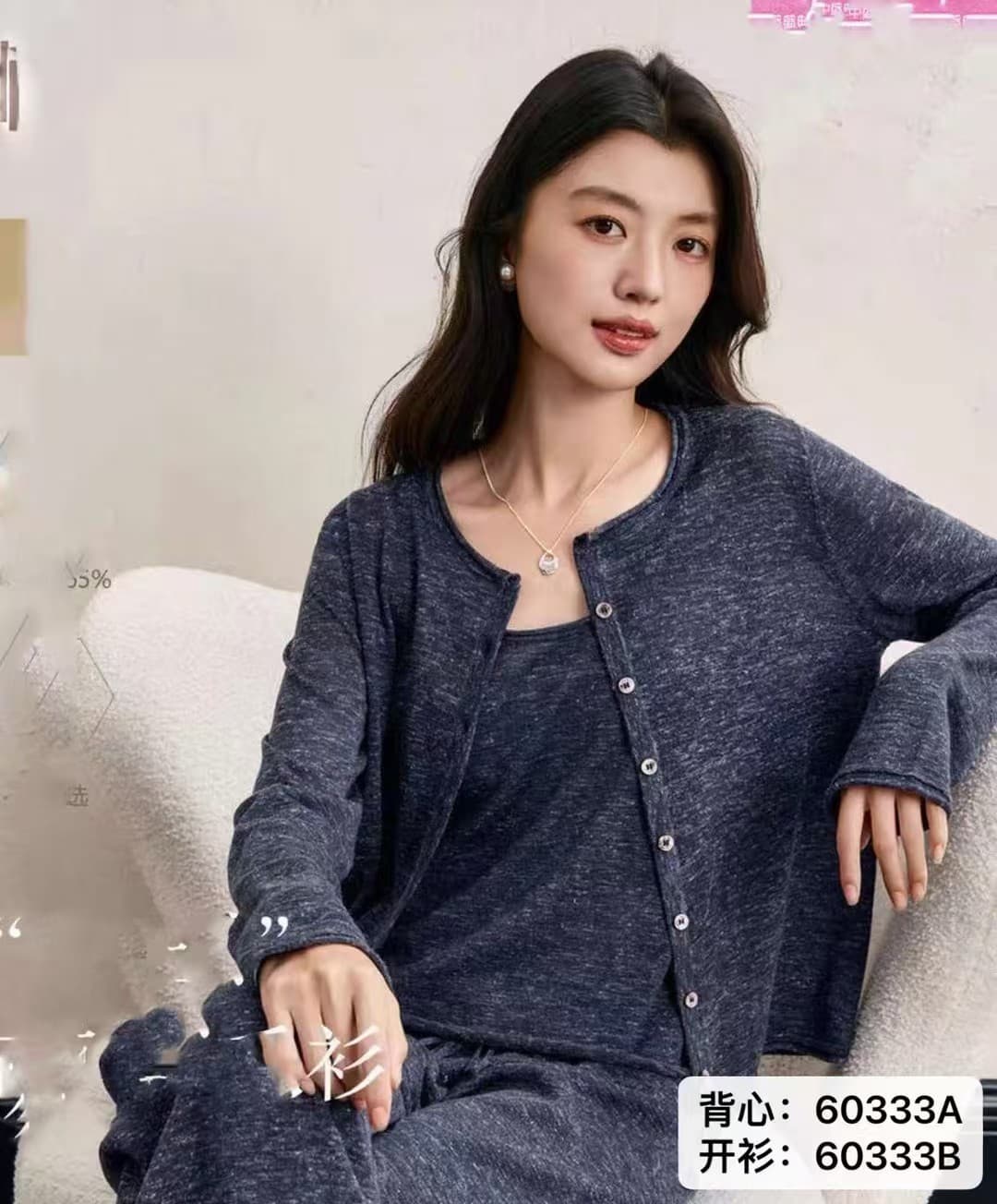 2026 년 가을 새로운 한국 스타일 단추 하프 열린 가슴 조끼 다용도 긴팔 카디건 코트 조끼 맨위 상세 이미지 6