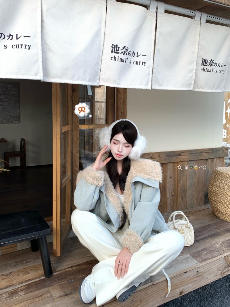실사 정가 피모 하나 스웨이드 빅 칼라 여성 코트 가을 겨울 새로운 양털 재킷 맨위 상세 이미지 13