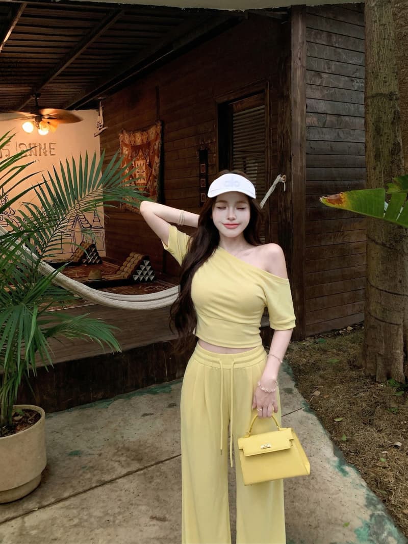 실사 정가 산소 우유 피부 세트 메인 편안함 슈퍼 부드럽다 프로 피부 ~ 중 비스듬한 어깨 반팔 긴 바지 상세 이미지 15