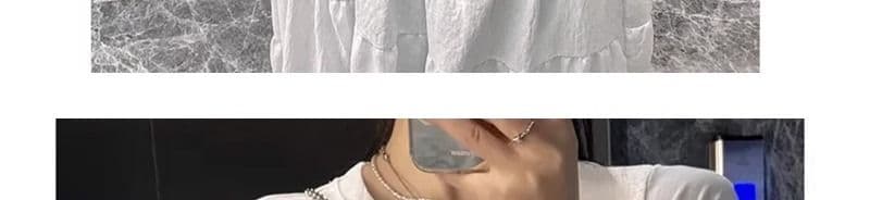 반팔 티셔츠 2026 여성 여름 한국 스타일 가시 자수 트렌디 몸매 가꾸기 쇼트 스타일 단색 긍정적 인 어깨 라운드 넥 맨위 상세 이미지 11