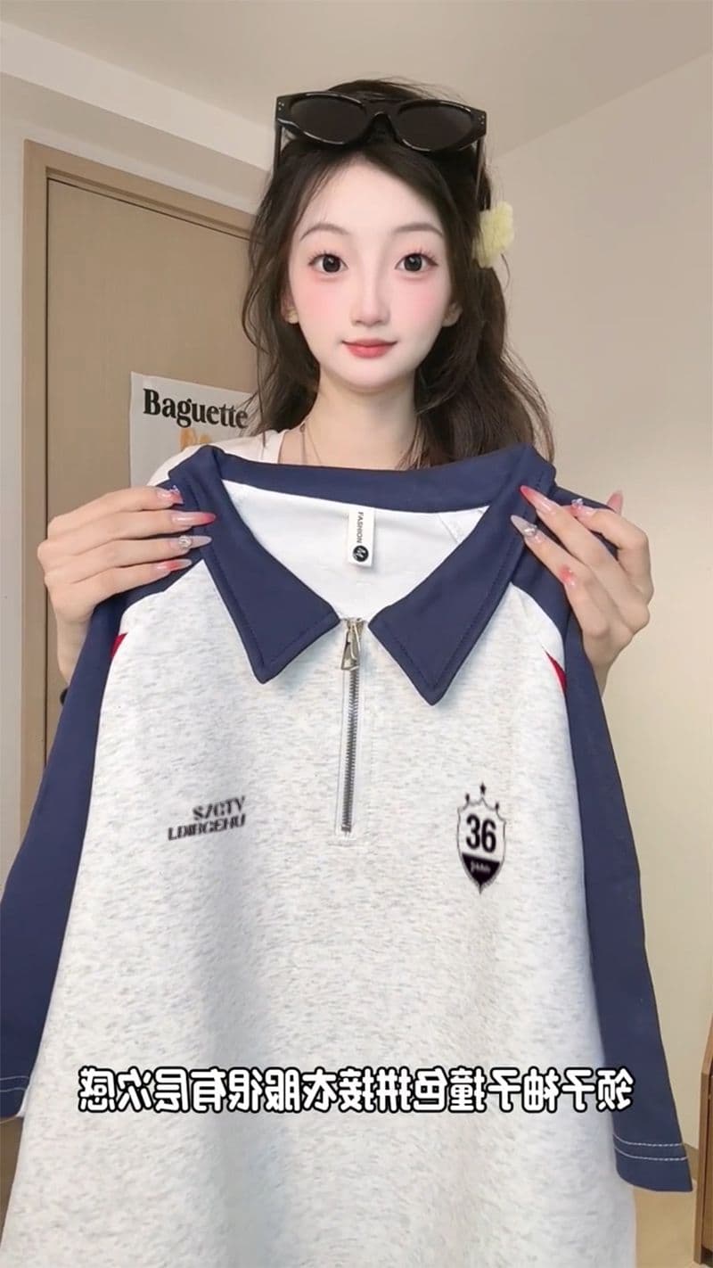 250그램 조수 브랜드 양면 반팔 티셔츠 여성 여름 새로운 한 부서 삽입 어깨 소매 스트라이프 POLO 칼라 맨위 상세 이미지 9