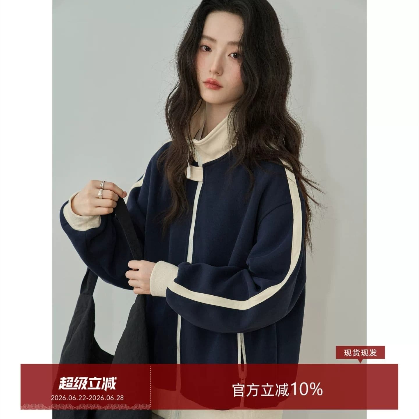 모 확인 스탠드 칼라 루즈핏 없음 모자 후드티 여성 코트 2026 새로운 봄 작은 키 캐주얼 쇼트 스타일 야구 유니폼 맨위 이미지 2