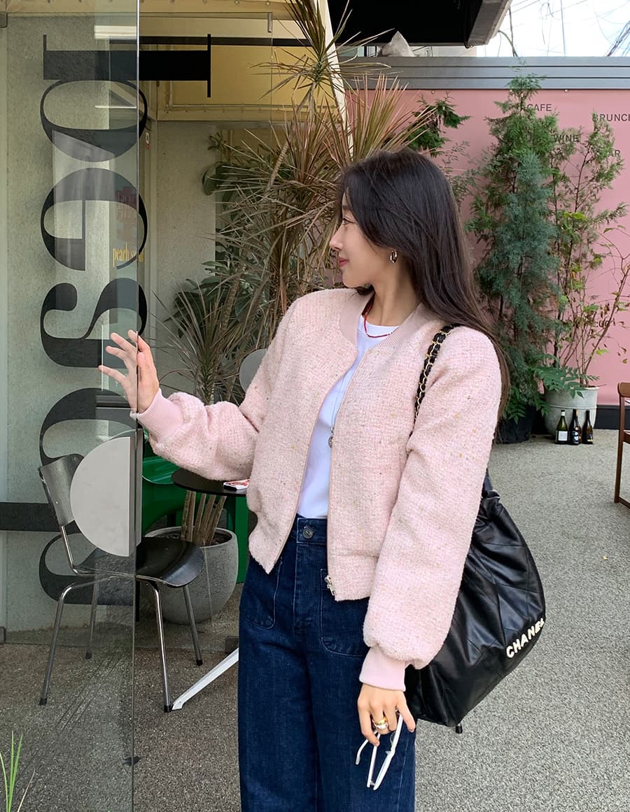 작은 샤넬 스타일 트위드 재킷 여성 코트 야구 유니폼 명문 여성 숙녀 빛 럭셔리 패션 상세 이미지 32