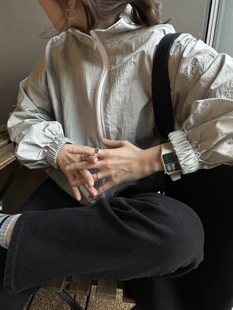 캐주얼 바람 품격 폴로 칼라 긴팔 재킷 짧은 외투 한국 스타일 chic 빛 요리 한 패션 루즈핏 여성 이미지 3