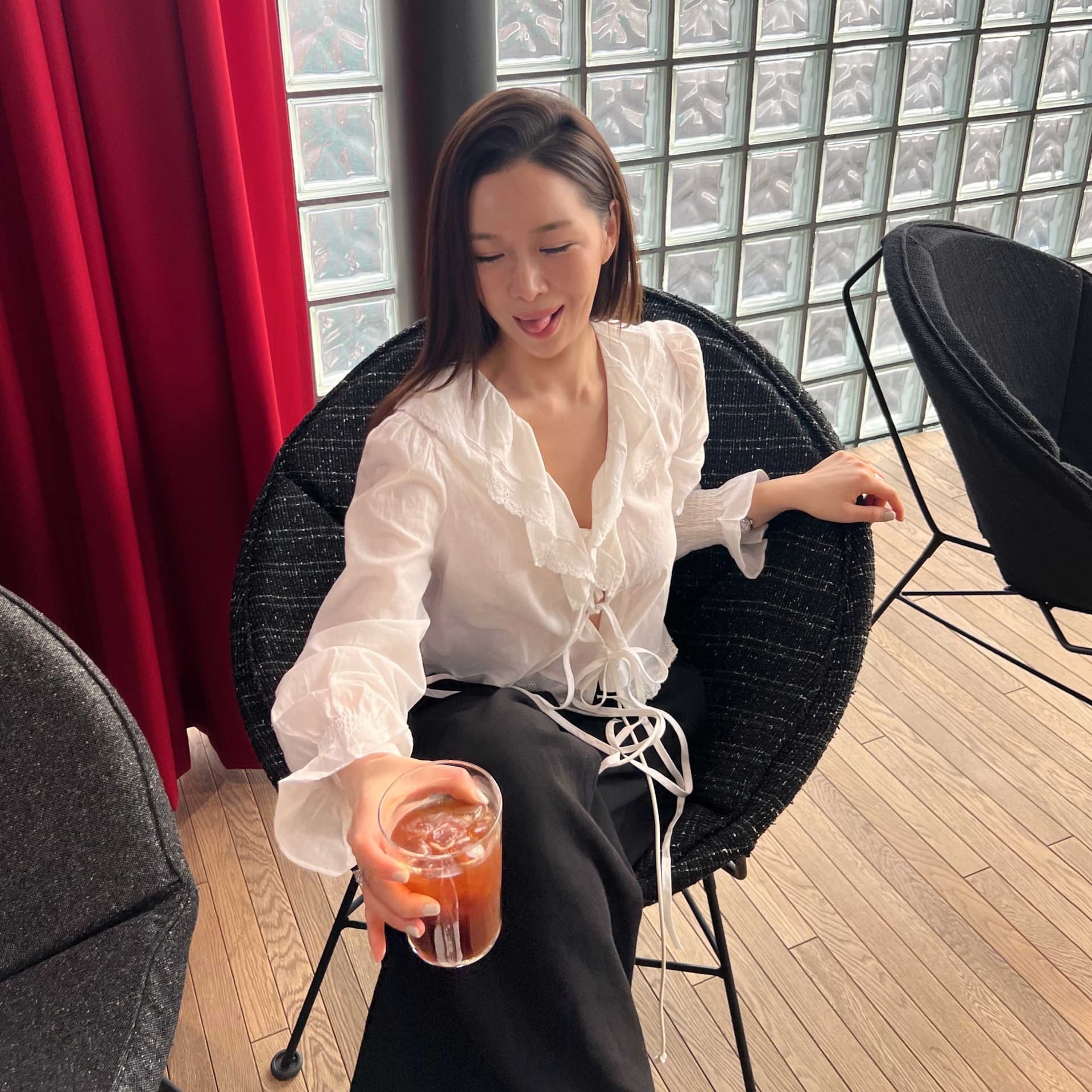 프랑스식 무거운 작업 자수 순면 긴팔 셔츠 한국 chic 작은 대중 디자인 이미지 4