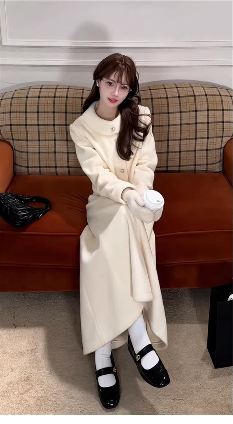 고유 한 슈퍼 잘 생긴 작은 샤넬 스타일 여성 드레스 2026 새로운 부유 한 가족 천 골드 센스 전체 집합 ootd 착용 가져 가라. 롱 스커트 상세 이미지 1