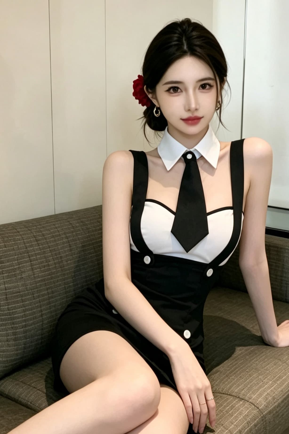 실사 패션 멜빵 몸매 가꾸기 타이트 스커트 섹시함 튜브탑 여성 드레스 이미지 6