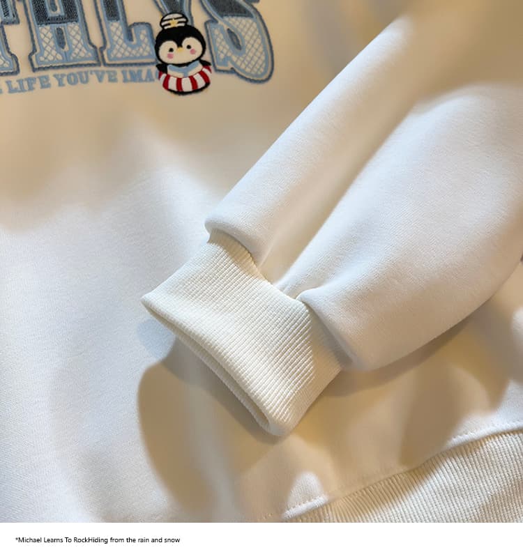 실사 2026 가을 새로운 POLO 칼라 페이크 레이어드 작은 청신 문예 팬 루즈핏 패션 디자인 센스 후드티 여성 상세 이미지 33