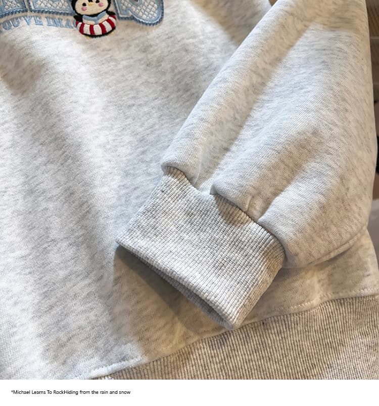 실사 2026 가을 새로운 POLO 칼라 페이크 레이어드 작은 청신 문예 팬 루즈핏 패션 디자인 센스 후드티 여성 상세 이미지 39
