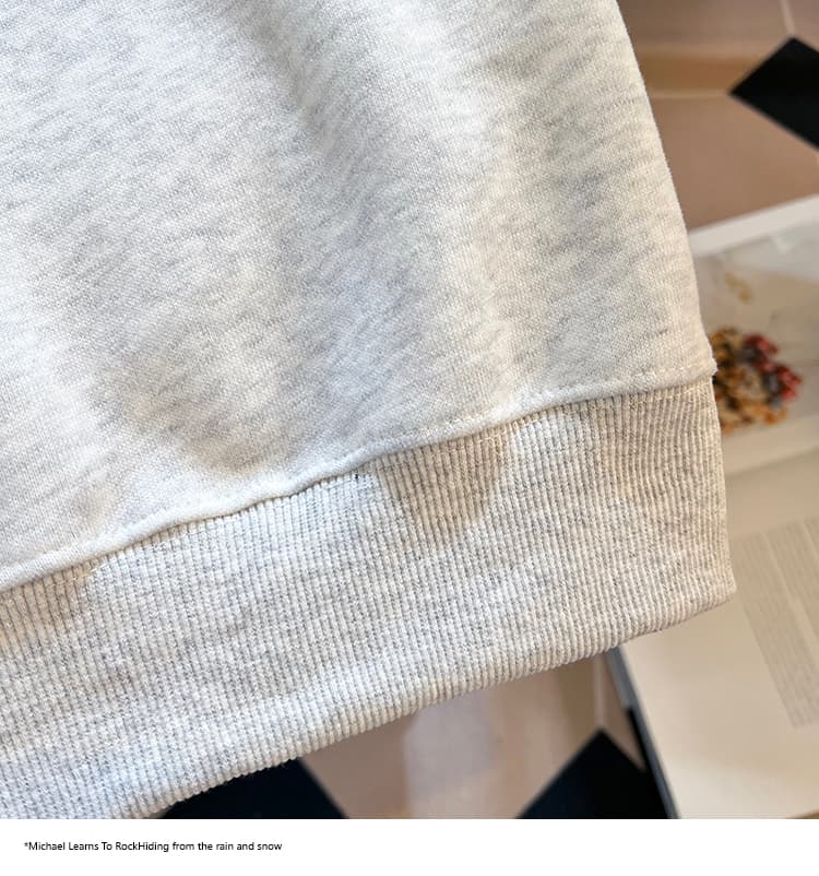 실사 2026 가을 새로운 POLO 칼라 페이크 레이어드 작은 청신 문예 팬 루즈핏 패션 디자인 센스 후드티 여성 상세 이미지 40