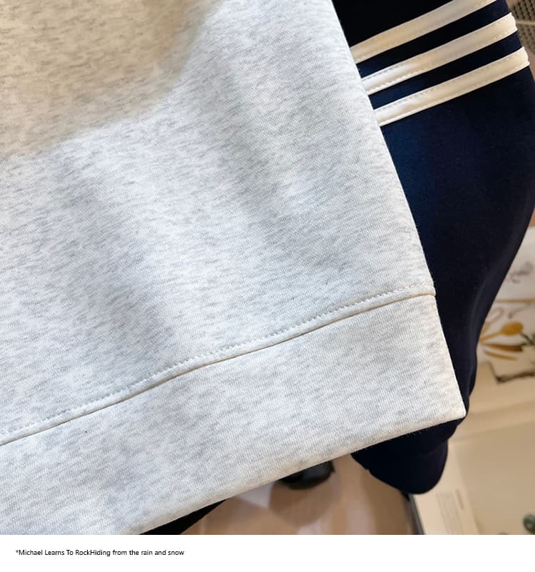 실사 2026 가을 새로운 POLO 칼라 작은 청신 문예 팬 다용도 루즈핏 패션 자수 디자인 센스 후드티 상세 이미지 27