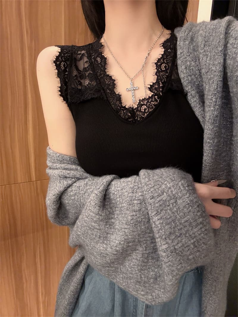 사람들 면 연삭 털 벨트 가슴 패드 캐미솔 인사이드 가져 가라. 봄 보온 브래지어 하나 고정 컵 민소매 만나는 맨위 상세 이미지 25