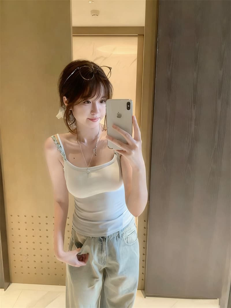 사람들 면 순수한 욕망 바람 꽃 더블 어깨끈 캐미솔 고정 컵 원피스 닦아내 라. 가슴 안쪽 가져 가라. 수 있습니다. 외출용 아름다움 뒤로 상세 이미지 41