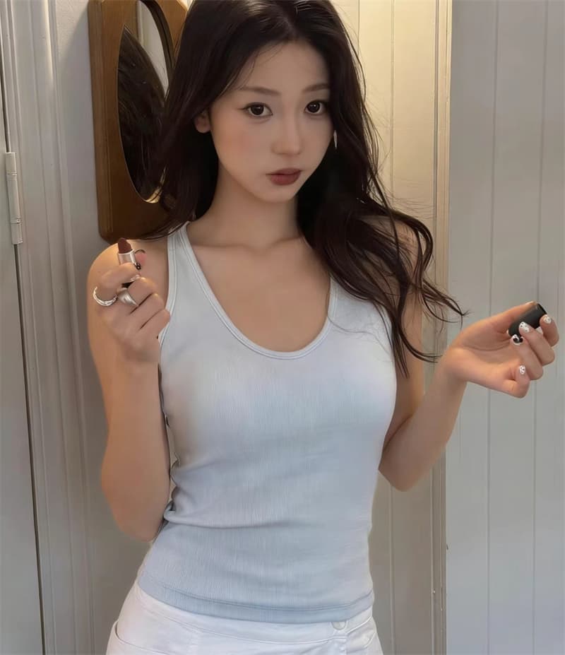 2026 여름 새로운 패션 프랑스식 단어 나비 뒤로 캐미솔 몸매 가꾸기 슬림해 보이는 원피스 벨트 가슴 패드 상세 이미지 23