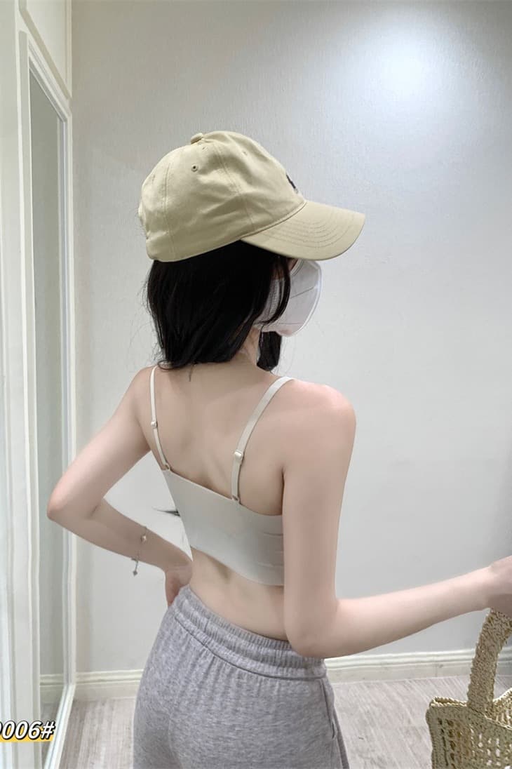 2026 프랑스식 새로운 레이스 슬립 작은 가슴 얼음 실크 아름다움 뒤로 속옷 여성 하나 조끼 벨트 가슴 패드 새로운 인사이드 가져 가라. 이미지 7