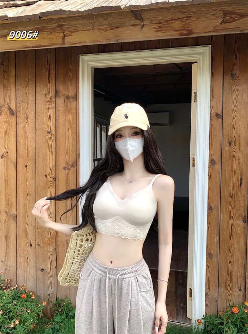 2026 프랑스식 새로운 레이스 슬립 작은 가슴 얼음 실크 아름다움 뒤로 속옷 여성 하나 조끼 벨트 가슴 패드 새로운 인사이드 가져 가라. 상세 이미지 17