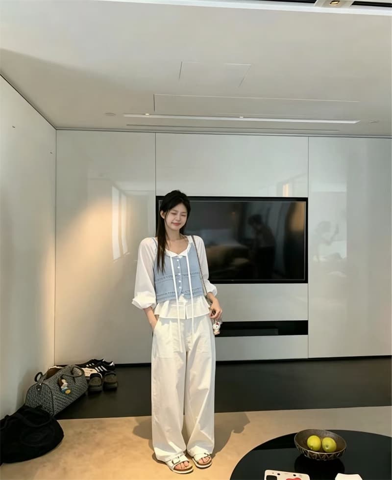 한 부서 연령 감소 얇은 스타일 니트 패션 슬립 오픈 가디건 여성 짧은 이른 가을 스택 착용 홀로우 아웃 작은 베스트 조끼 맨위 상세 이미지 14
