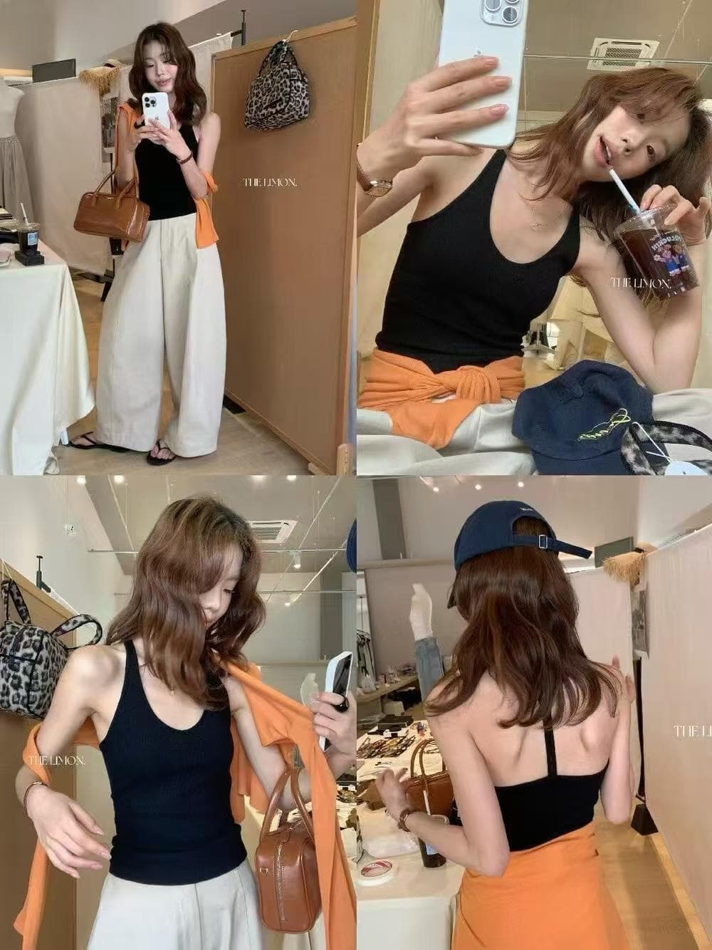 2026 여름 새로운 패션 프랑스식 단어 나비 뒤로 캐미솔 몸매 가꾸기 슬림해 보이는 원피스 벨트 가슴 패드 이미지 4