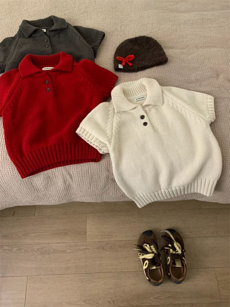 한국 스타일 미니멀리즘 POLO 칼라 반팔 캐주얼 니트 스웨터 여성 겨울 새로운 스택 착용 품격 슬림해 보이는 다용도 스웨터 상세 이미지 2