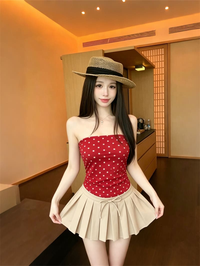 실사 순수한 욕망 핫걸 레오파드 무늬 튜브탑 조끼 여성 여름 얼음 실크 나만의 것을 가져와 라. 가슴 패드 몸매 가꾸기 다용도 민소매 맨위 상세 이미지 25