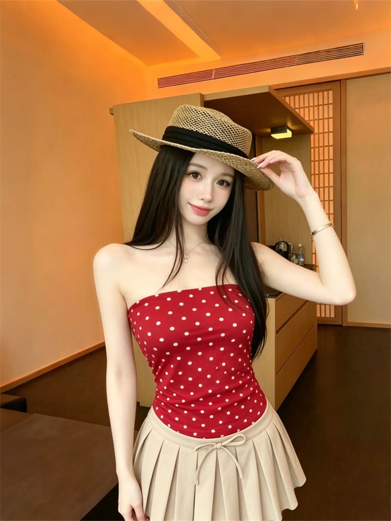 실사 순수한 욕망 핫걸 레오파드 무늬 튜브탑 조끼 여성 여름 얼음 실크 나만의 것을 가져와 라. 가슴 패드 몸매 가꾸기 다용도 민소매 맨위 상세 이미지 26