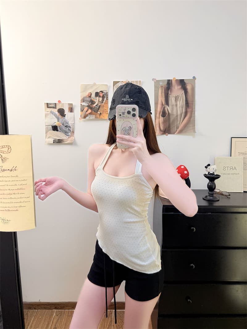 한 부서 핫픽스 불규칙 캐미솔 몸매 가꾸기 벨트 가슴 패드 슬림해 보이는 순수한 욕망 인사이드 가져 가라. 표지 고기 다용도 맨위 상세 이미지 20