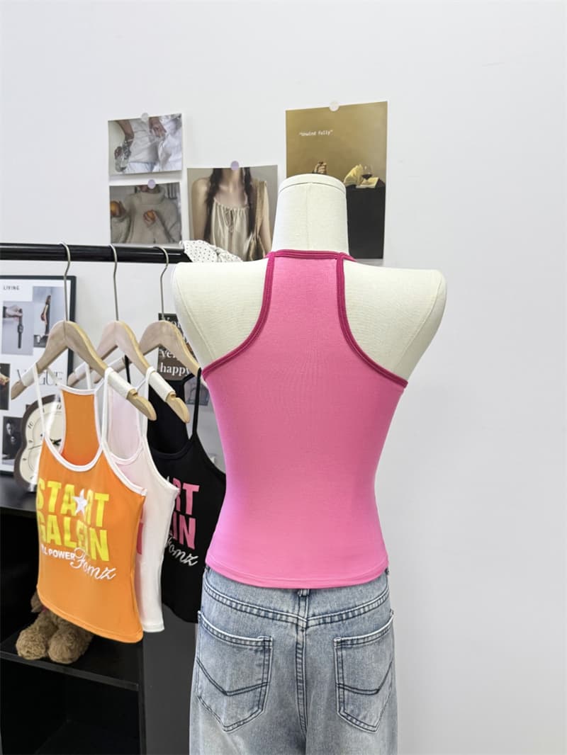 아메리칸 거리 핫걸 캐미솔 여름 패션 외출용 인사이드 가져 가라. 나만의 것을 가져와 라. 가슴 패드 캐주얼 슬림해 보이는 맨위 상세 이미지 5
